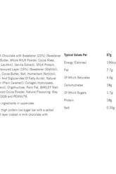 Nutrition information for Mars HI-PROTEIN Low Sugar Salted Caramel Bar, detailing calories and ingredients.